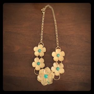 Gold Colored Flower Necklace